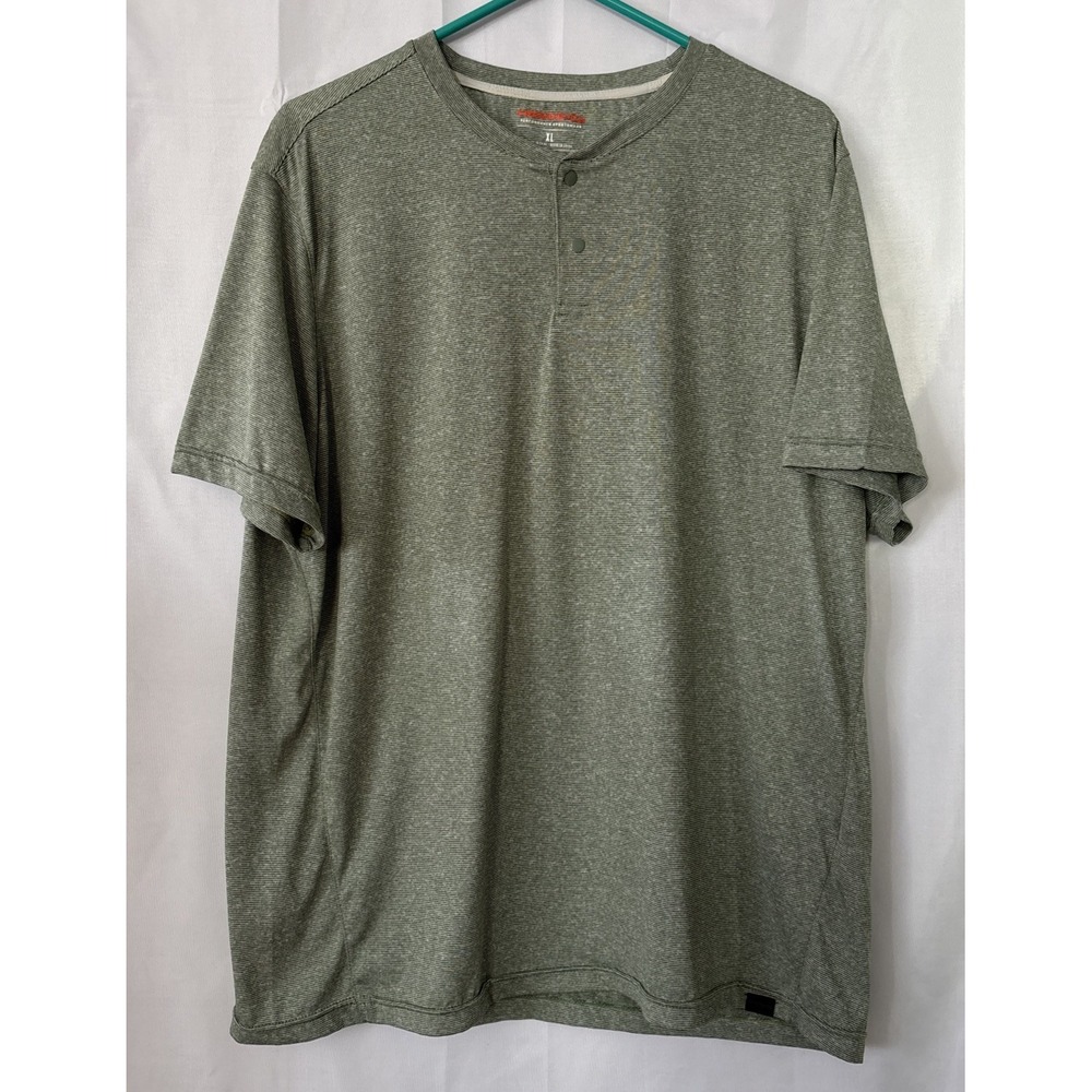 Hawke & Co Performance Golf Polo‎ Green Mens Short Sleeve Shirt Size XL